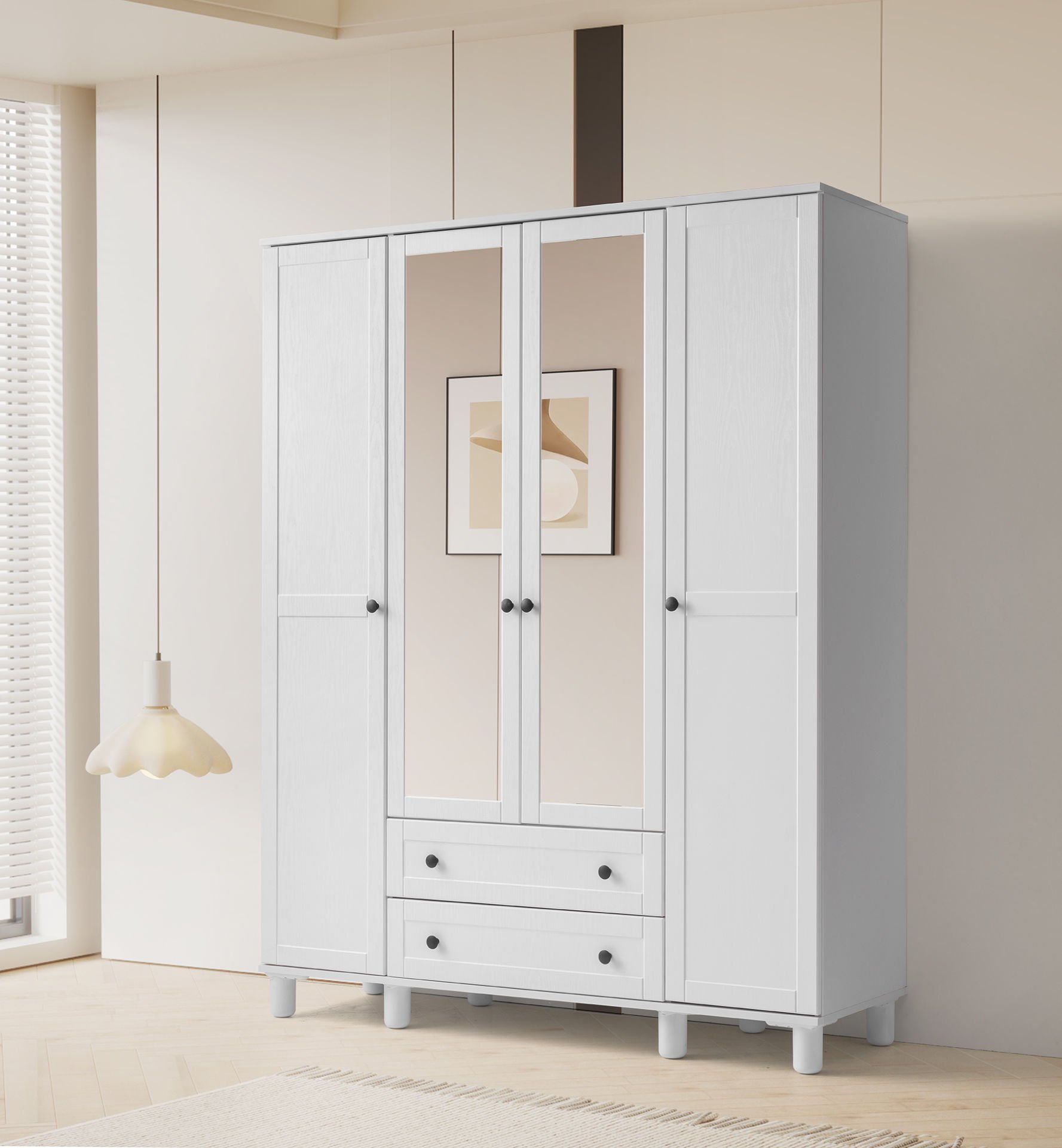 HERA 4 KAPILI DOLAP (BEYAZ)