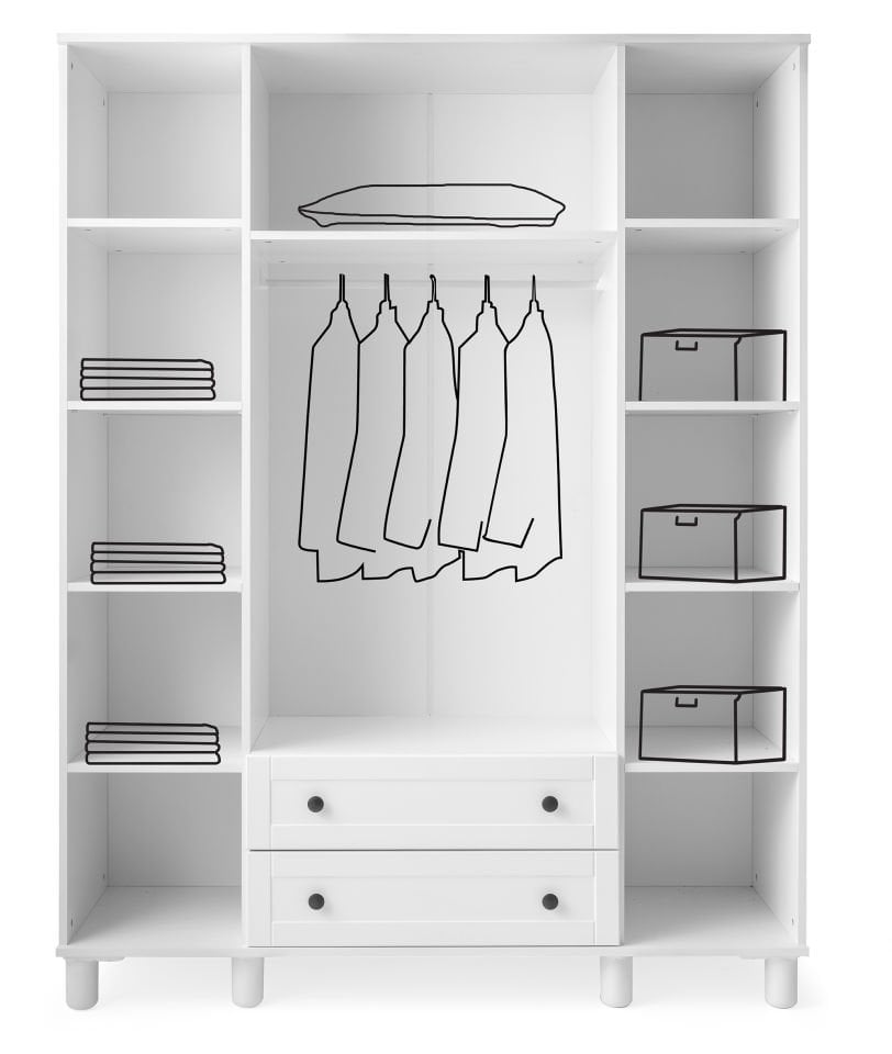 HERA 4 KAPILI DOLAP (BEYAZ)