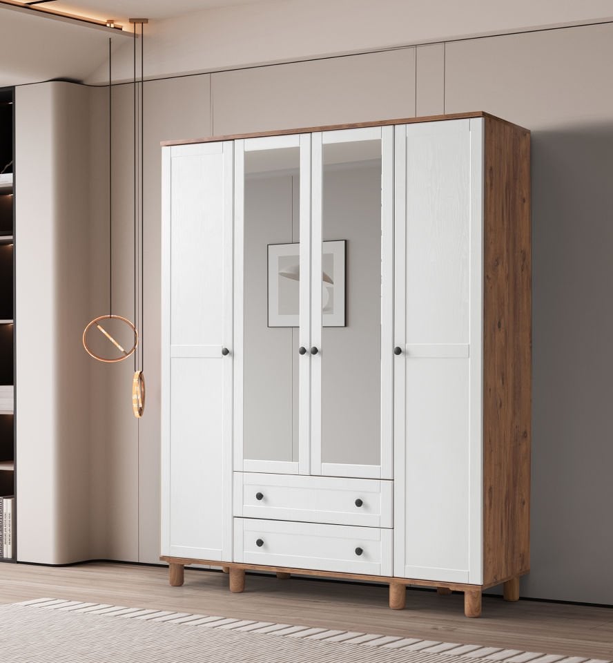 HERA 4 KAPILI DOLAP (CEVİZ)