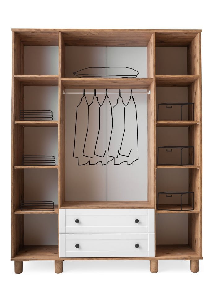 HERA 4 KAPILI DOLAP (CEVİZ)