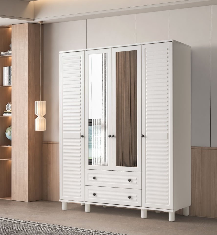 LUNA 4 KAPILI DOLAP (BEYAZ)