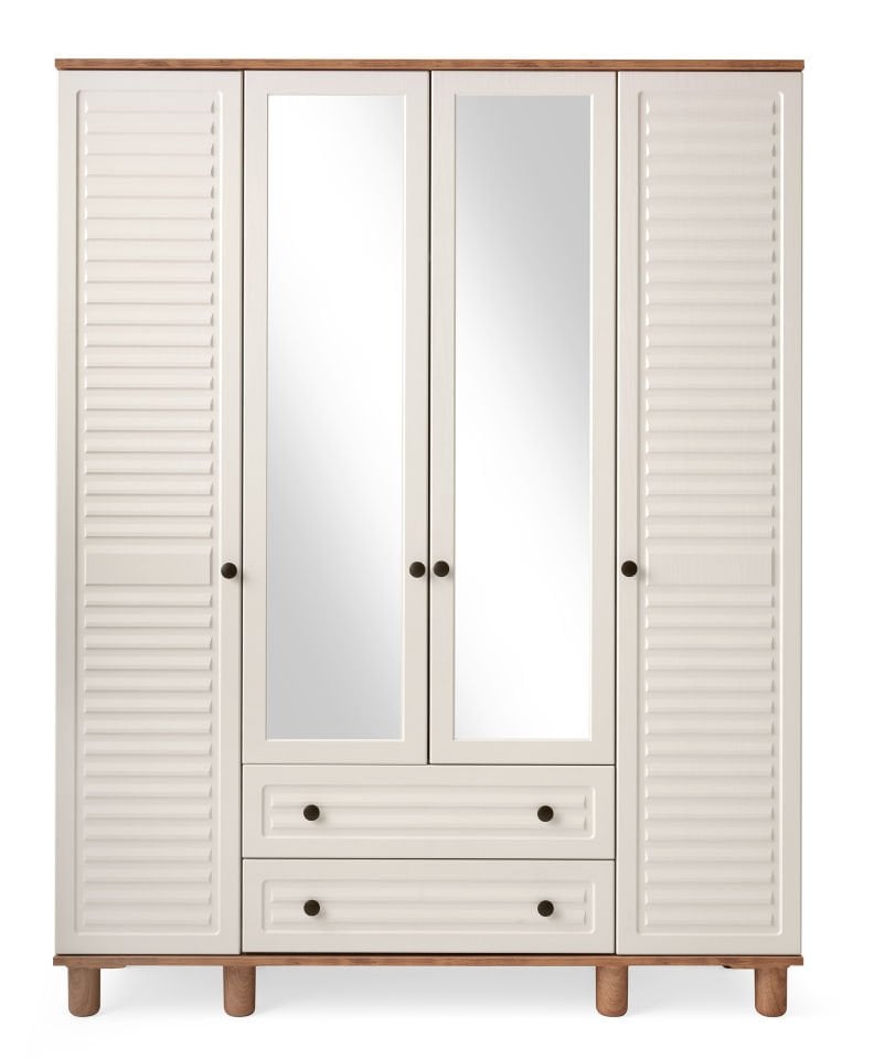 LUNA 4 KAPILI DOLAP (CEVİZ)