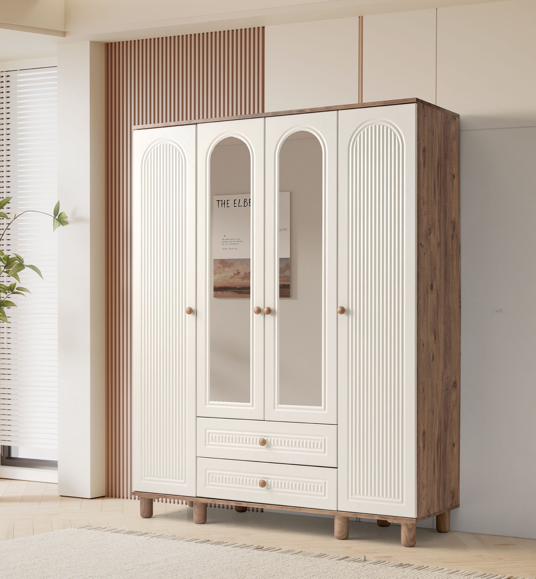 MASAL 4 KAPILI DOLAP (CEVİZ)