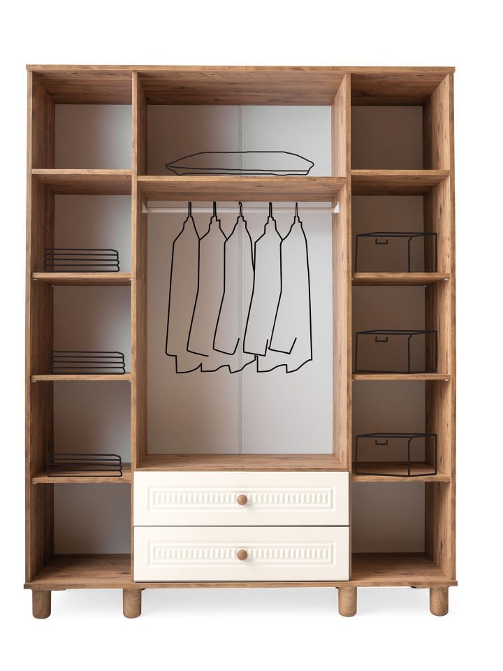 MASAL 4 KAPILI DOLAP (CEVİZ)