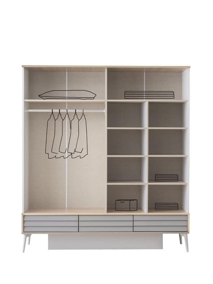 ASİL 4 KAPILI DOLAP