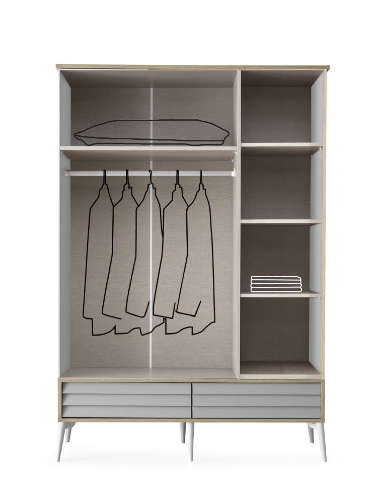 ASİL 3 KAPILI DOLAP