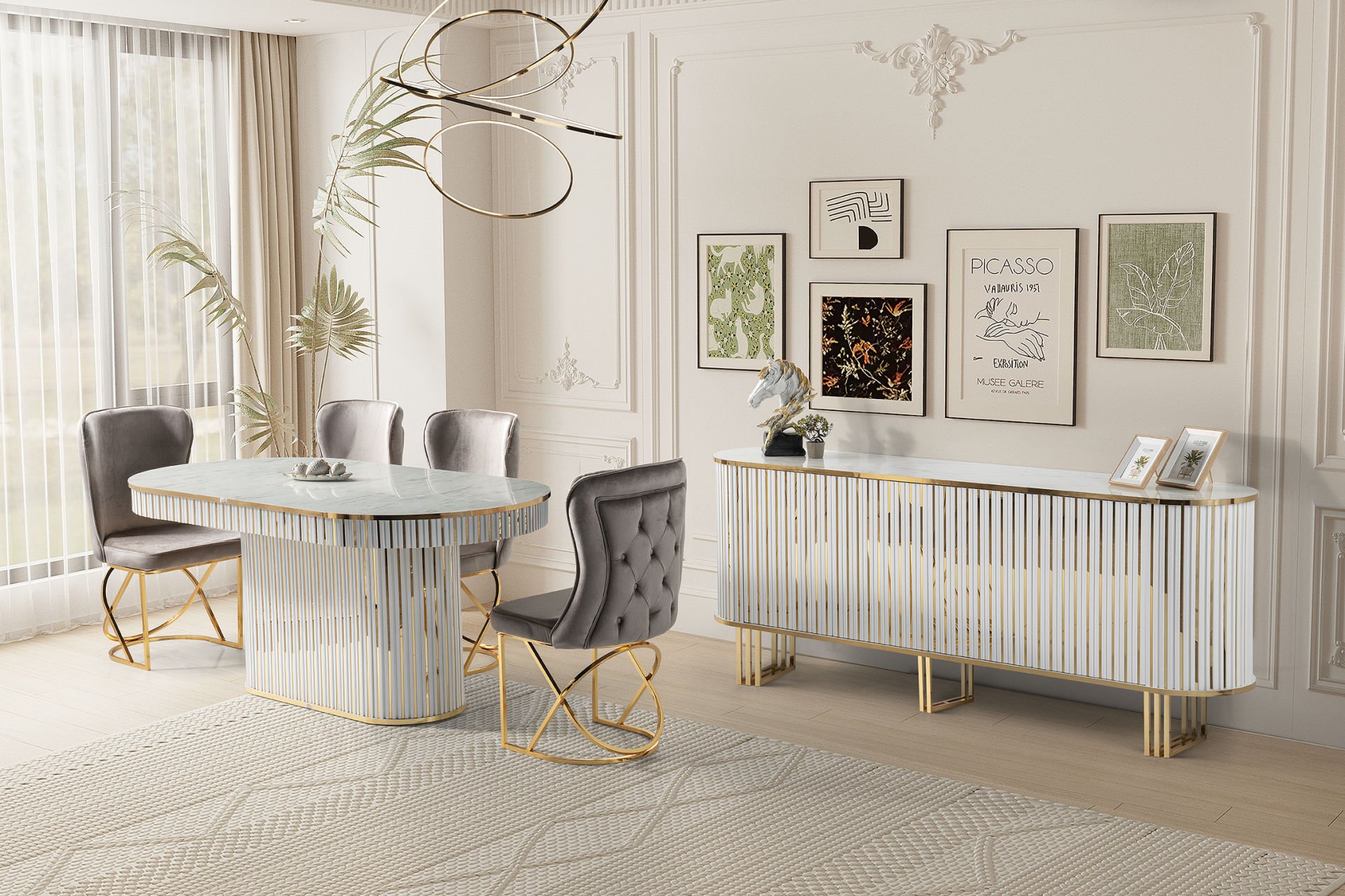 NEHİR YEMEK ODASI GOLD