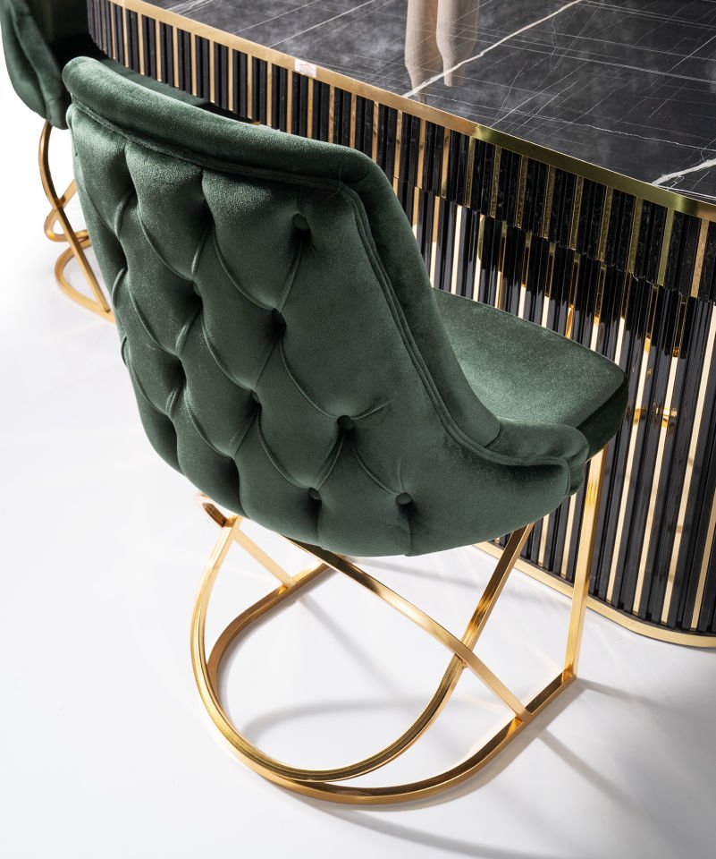 NEHİR YEMEK ODASI BLACK GOLD