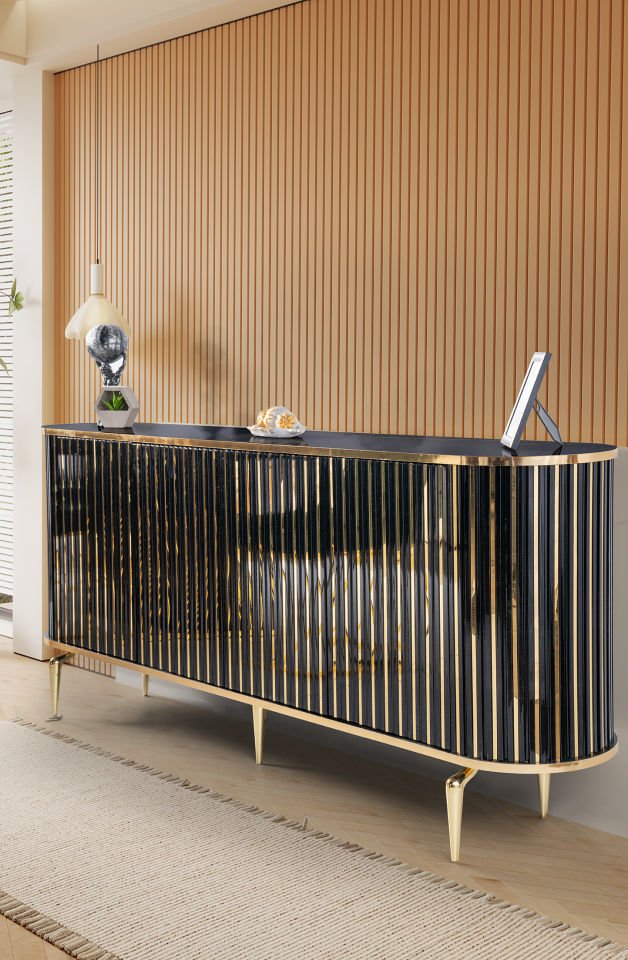 NEHİR YEMEK ODASI BLACK GOLD
