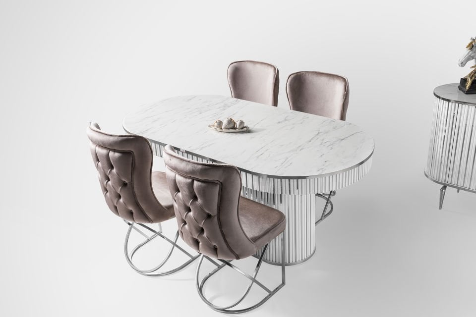 NEHİR YEMEK ODASI GÜMÜŞ