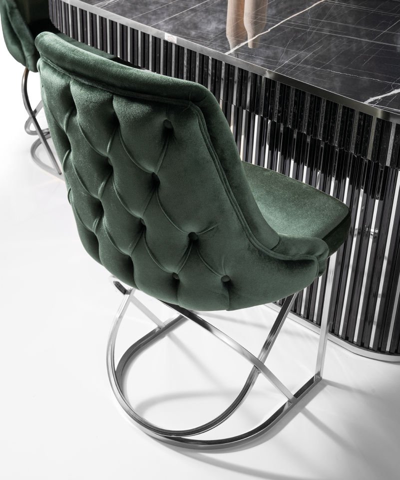 NEHİR YEMEK ODASI BLACK GÜMÜŞ