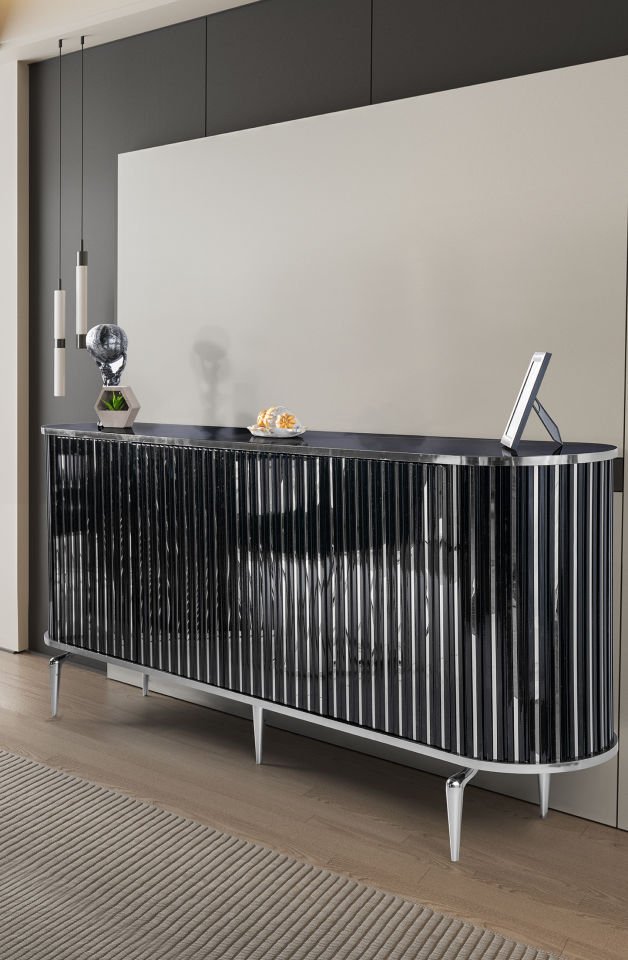 NEHİR YEMEK ODASI BLACK GÜMÜŞ