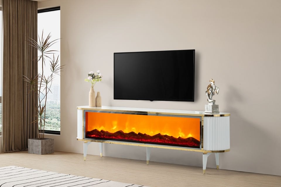 CEYLAN TV SEHPASI BEYAZ (Gold Ayak)