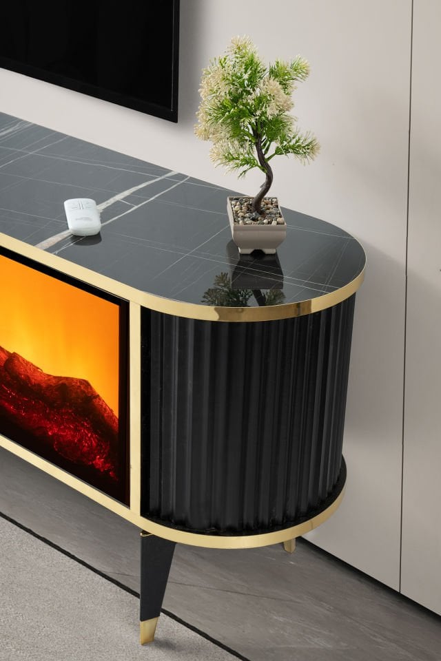 CEYLAN TV SEHPASI SİYAH(Gold Ayak)