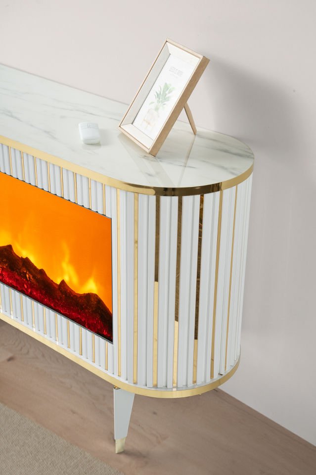 GAMZE TV SEHPASI BEYAZ(Gold Ayak)